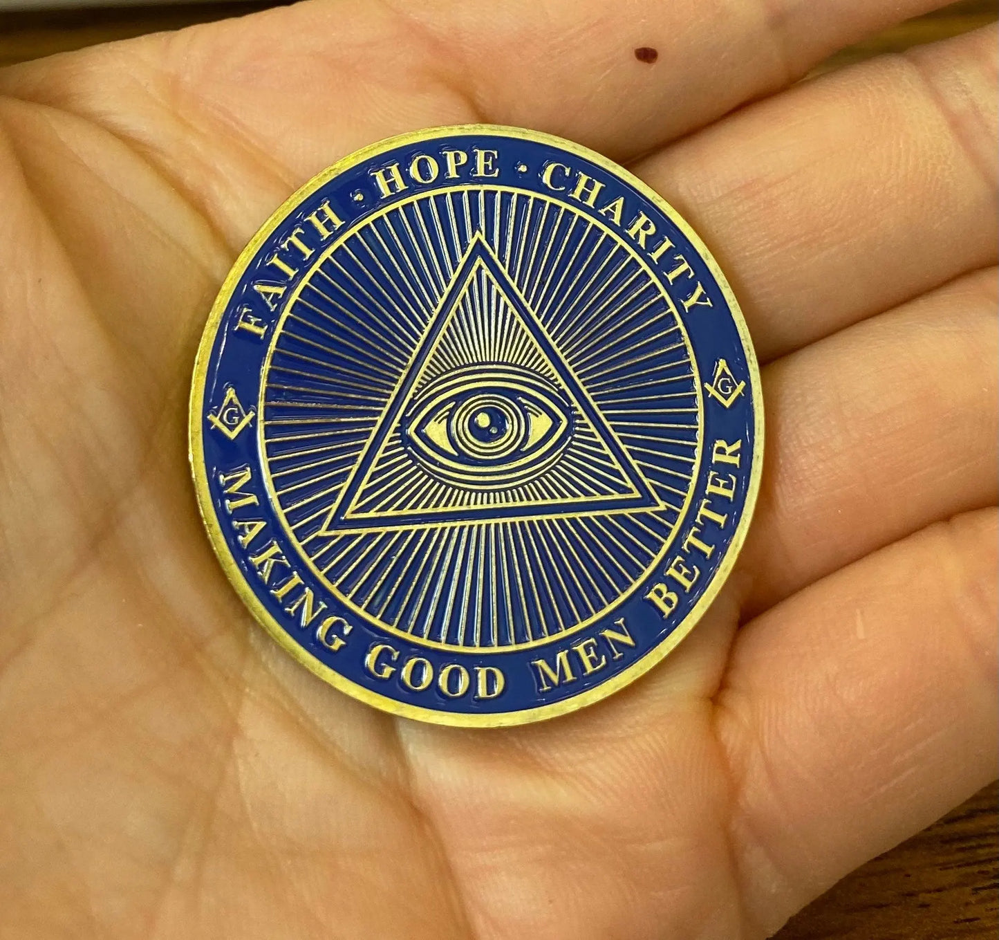 Masonic Challenge Coin Grand Lodges Freemasons Brotherhood Collectible Badge|gift for him decowoodo