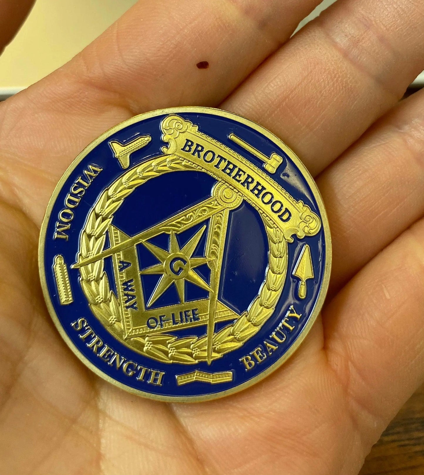 Masonic Challenge Coin Grand Lodges Freemasons Brotherhood Collectible Badge|gift for him decowoodo