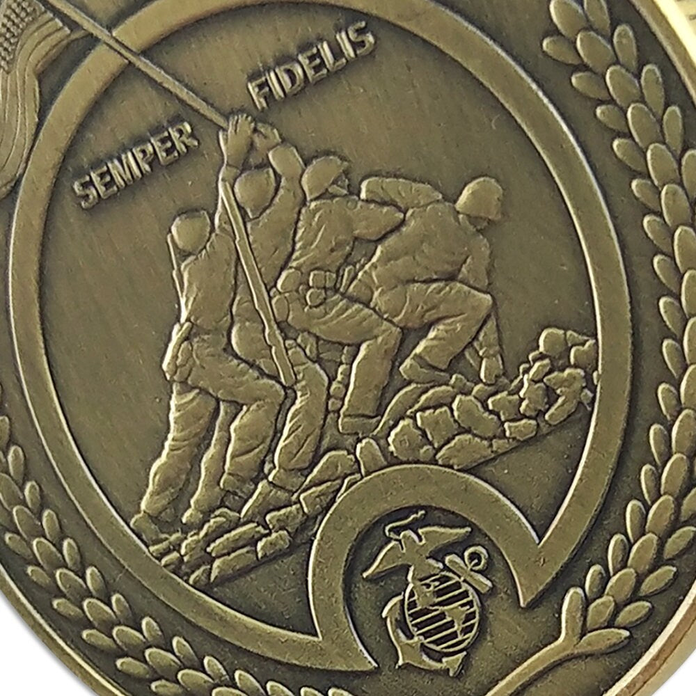 Marine Metal Key Chain Challenge Coin Opener USMC Devil Dog Motto Semper Fi/gift for Him for father decowoodo