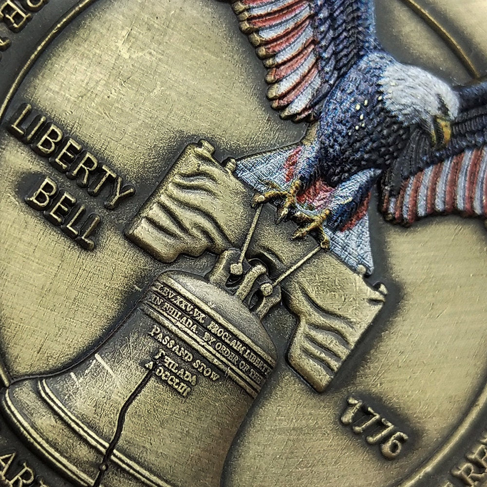Liberty Bell Challenge Coin Dont Tread On Me President Kennedy Collectible/gift for Him for father decowoodo
