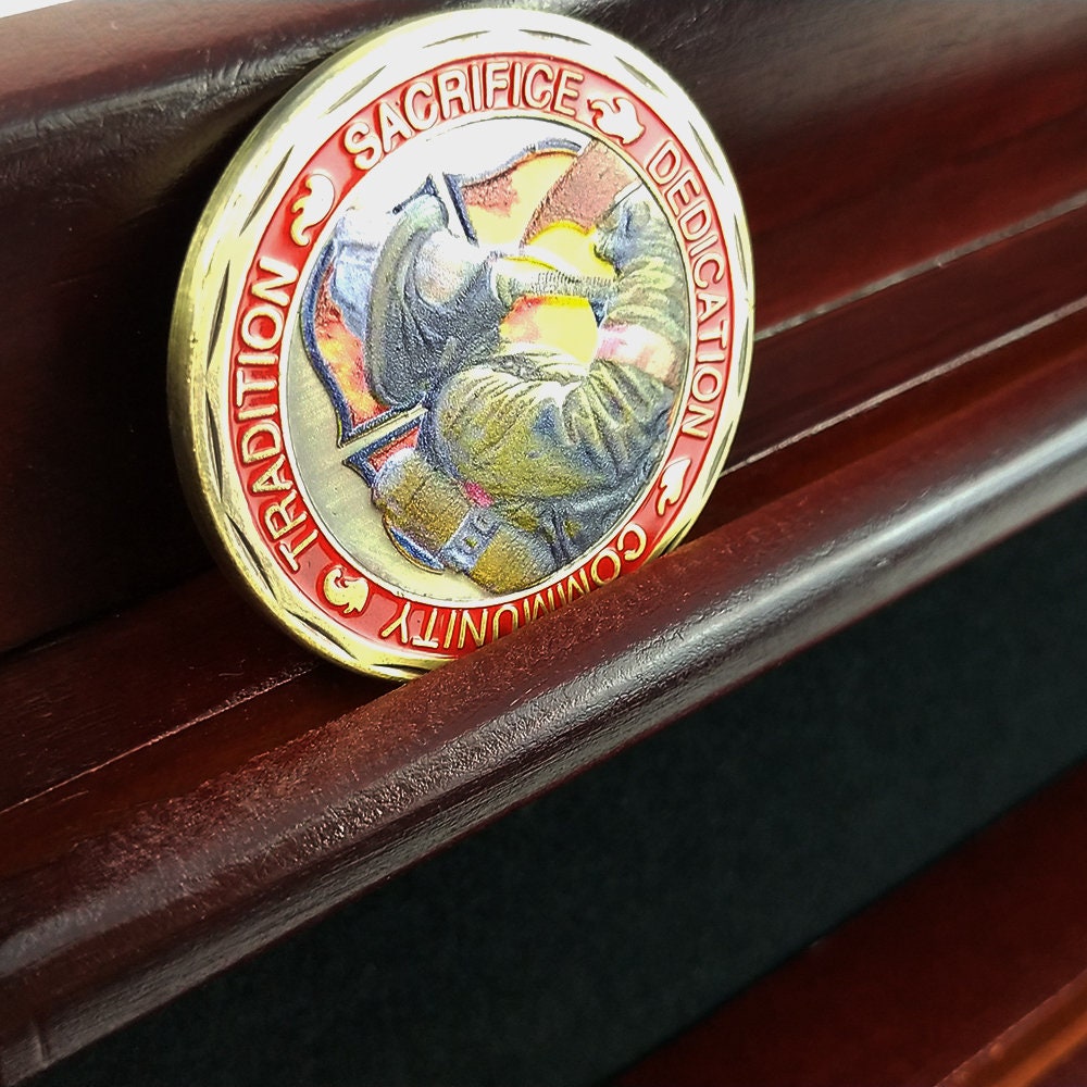 13" Challenge Coin Display 3 Tiers Stand Chips Military Token Medallion Holder Rack Design/gift for Him for father decowoodo