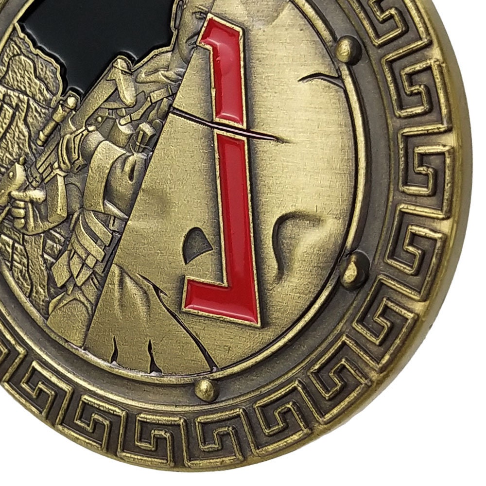 Soldier Brave as Spartan Challenge Coin Warrior Ethos Military Collecitble Coins/gift for Him for father decowoodo