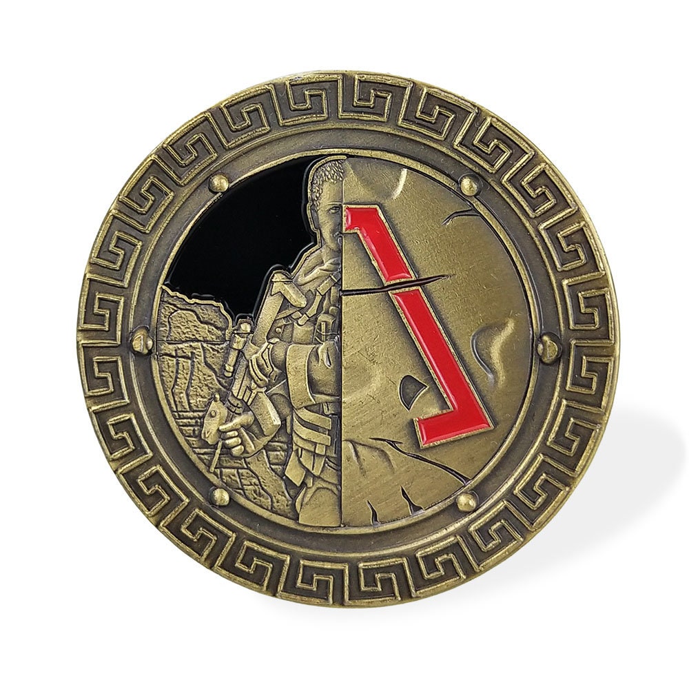 Soldier Brave as Spartan Challenge Coin Warrior Ethos Military Collecitble Coins/gift for Him for father decowoodo