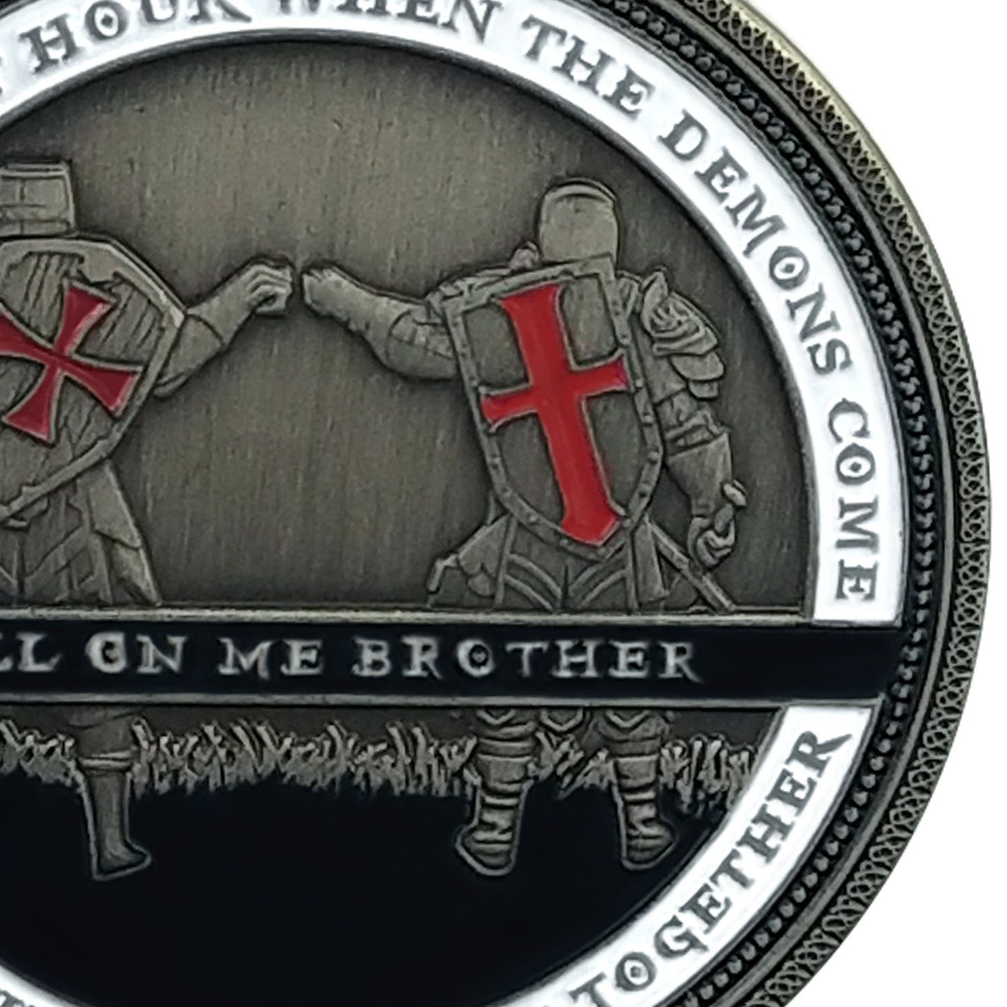 Knights Templar Brofist Challenge Coin Crusader Fight Together Collectible Coin/gift for Him for father decowoodo