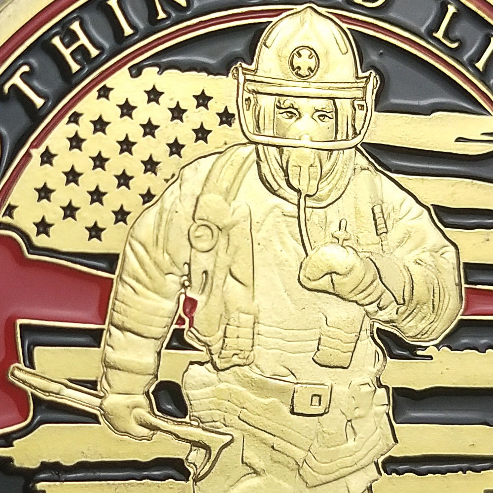 Firefighter Poker Challenge Coin Fireman First In Last Out/gift for Him for father decowoodo