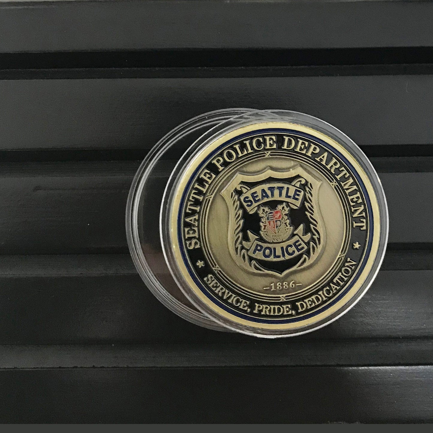 Police Challenge coin policeman officer gift for him police graduation retirement gift Seattle Police Department Police prayer DecoWoodo