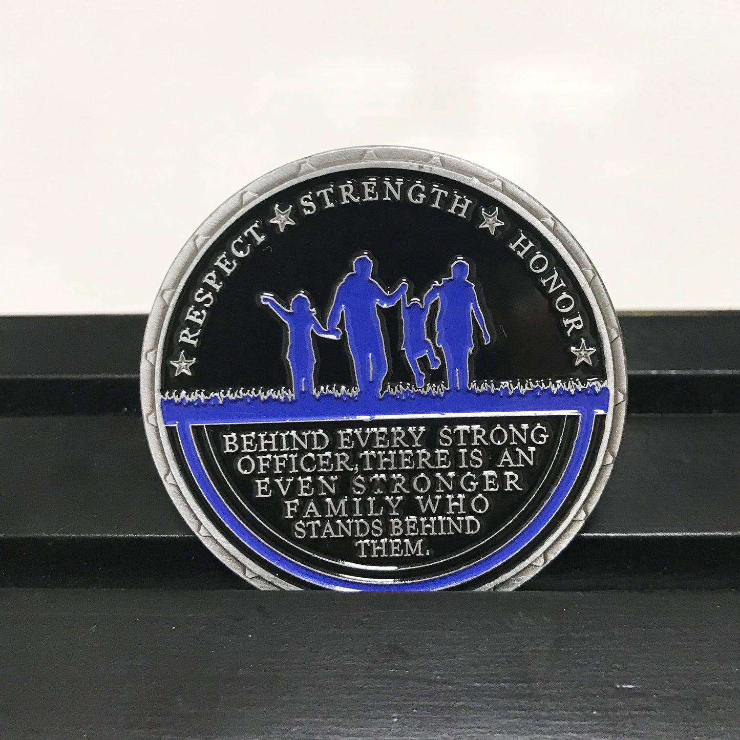 Police officer Dad Challenge coin Retirement graduation gift for him for father police officer's prayer Thin blue lives matter DecoWoodo