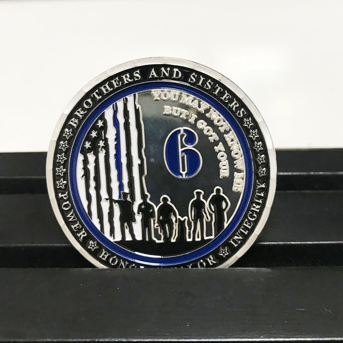 Police Blue 6 and K9 Night Guardian Prayer Challenge Coin Police Canine Officer Collectible Coin/gift for Him for father for husband DecoWoodo