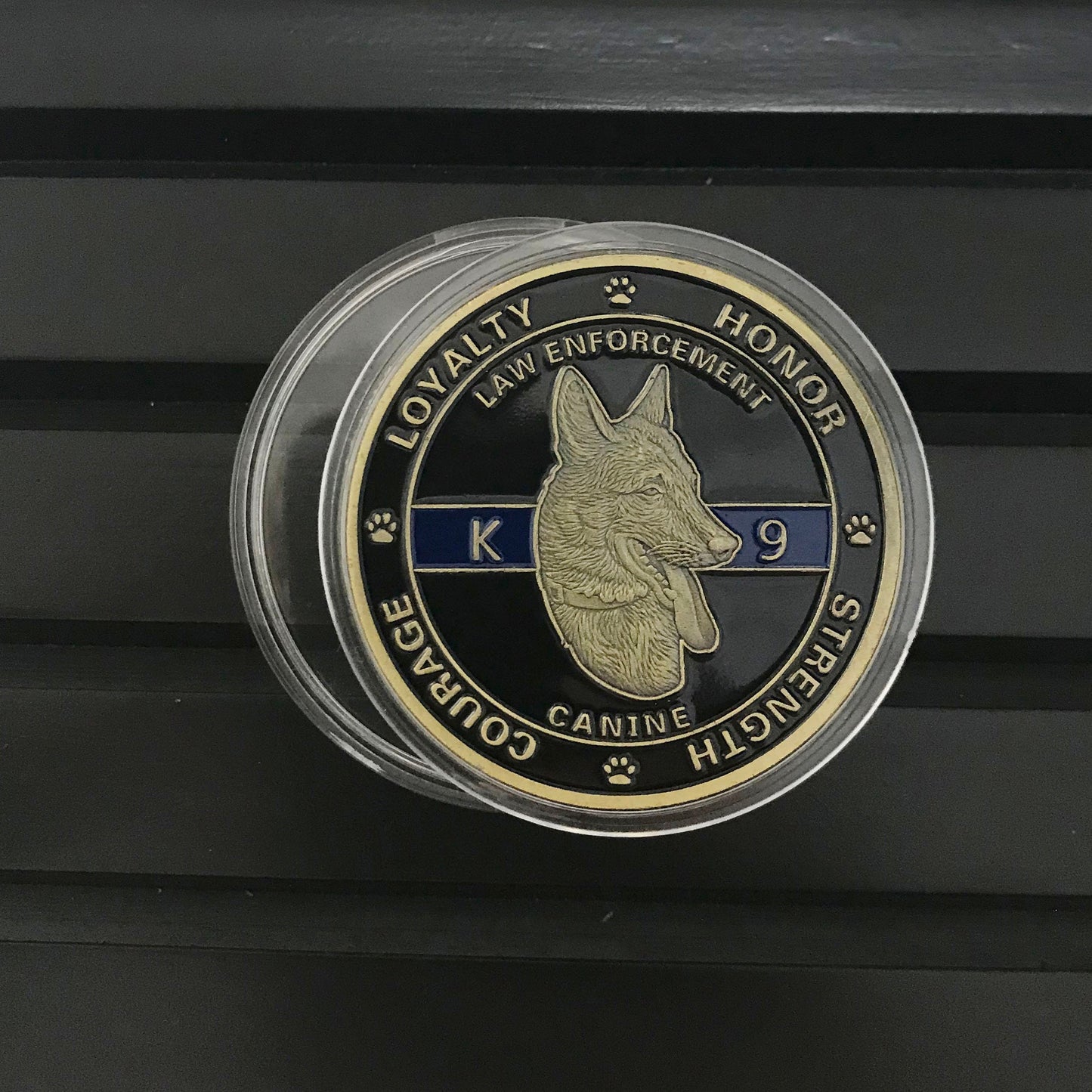 Law enforcement & K 9 Night Guardian Prayer Challenge Coin police sign Protector Medallion/gift for Him for father DecoWoodo