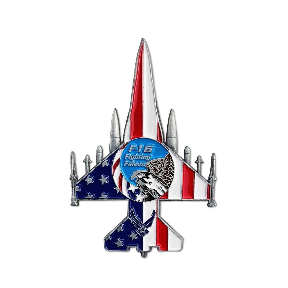 USAF F-16 Challenge Coin Fighter Collectible Military Air Force Metal Badge/gift for Him for father decowoodo